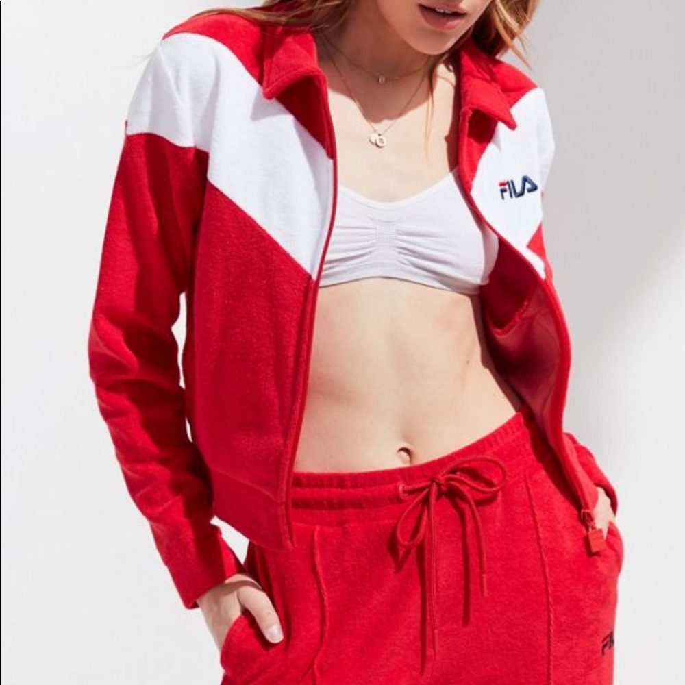 Fila x UO cropped jacket